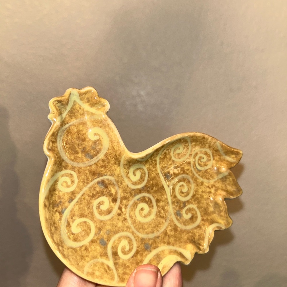 Vintage Cracker Barrel "Elegant Rooster" by Susan Winget Ceramic Spoon